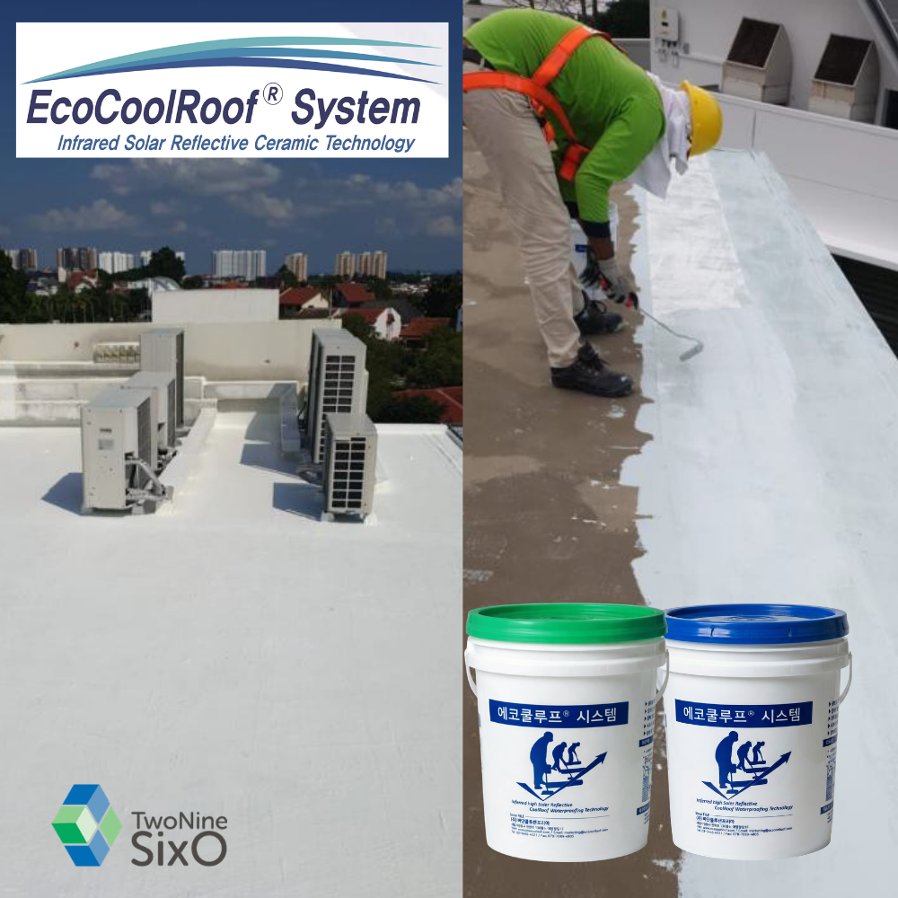EcoCoolRoof System applied on a rooftop